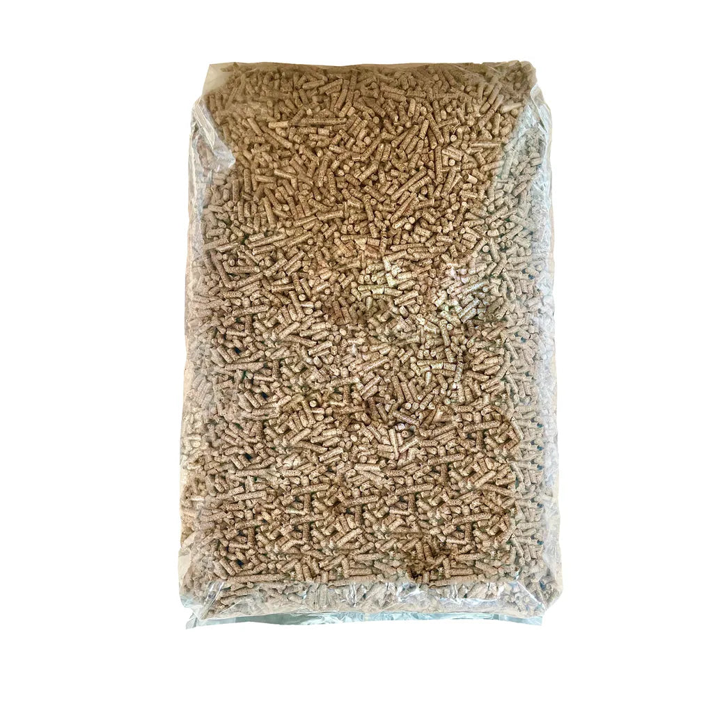 Granulés de bois dur 6 mm 100% chêne, palette de 1020 kg avec 68 sacs pour chauffage, pellets chauffants, pellets de bois