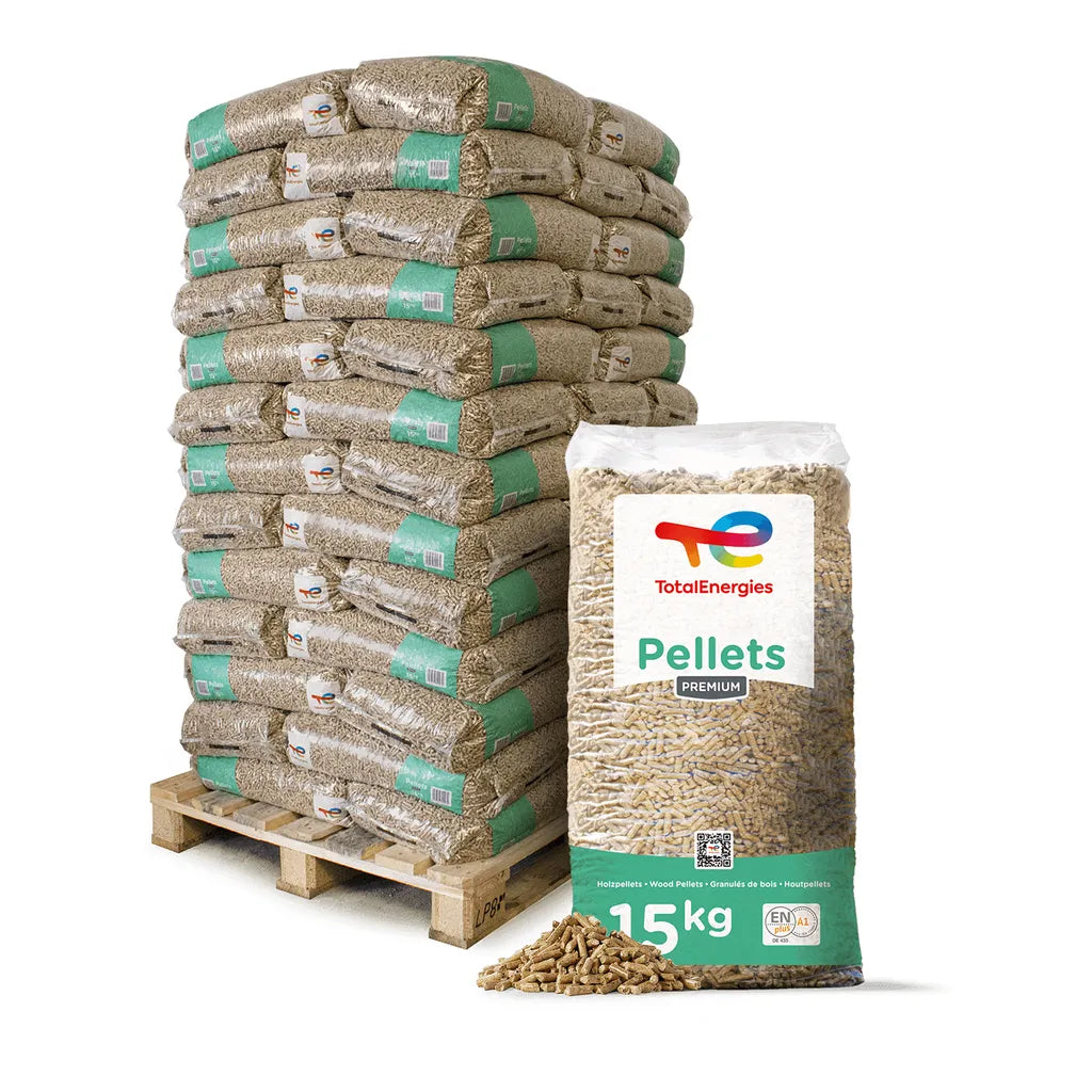 Granulés de bois TotalEnergies Premium 15kg x 65 sacs palette 975kg